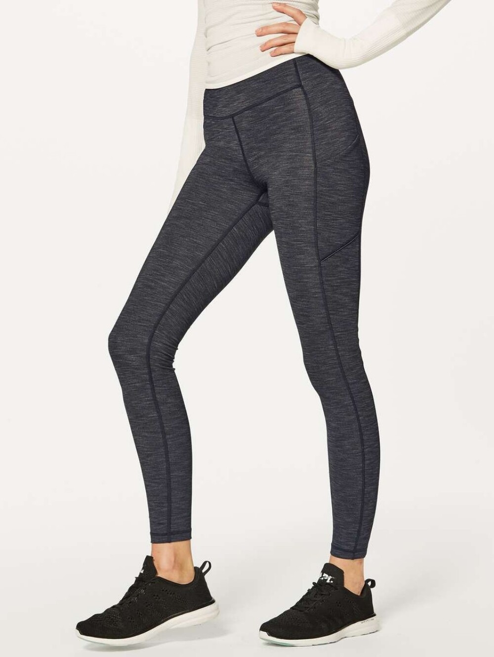 Lululemon Speed Up Tight Full-On Luxtreme Brushed 28" Heathered Black Size 6